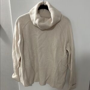 Athleta Cream Knit Turtleneck